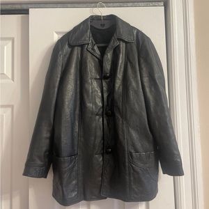 Genuine leather jacket removable Sherpa lining
